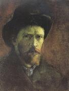 Vincent Van Gogh Self-portrait with Dark Felt Hat (nn04) oil painting on canvas